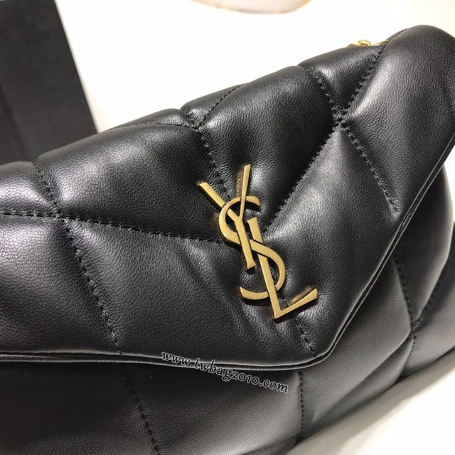 YSL专柜款女包 聖羅蘭經典款絎縫小羊皮迷你號郵差包 YSL肩背斜挎包 602333  jjh1129